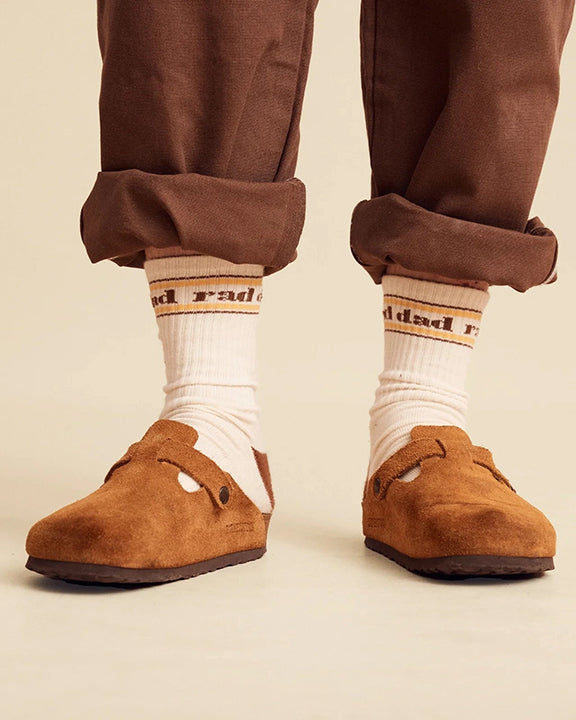 Ivory - Rad Dad Organic Cotton Crew Sock - Banabae - Printfresh