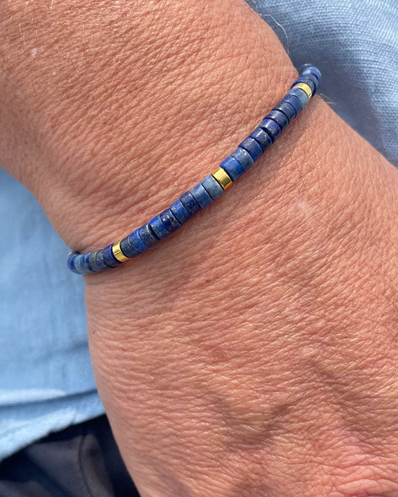 Lapis - Lapis Heishi Stone Bracelet - Stolen Riches - Printfresh