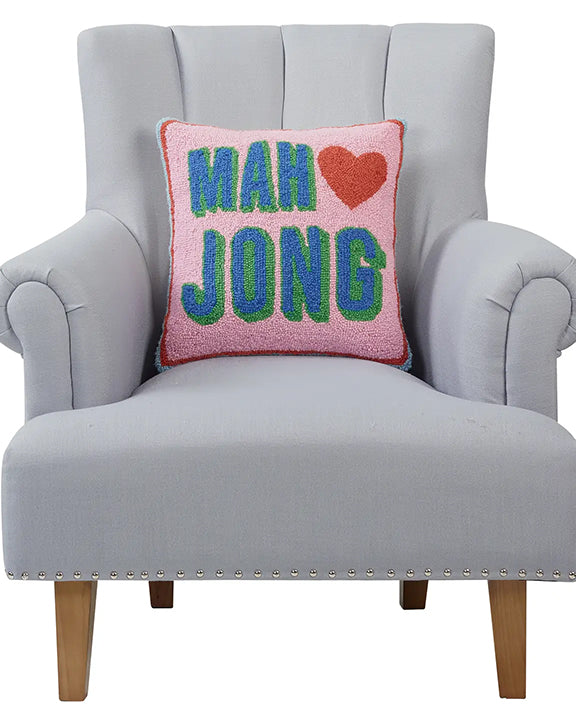 Pink - Mah Jong Hook Pillow - Peking Handicraft - Printfresh