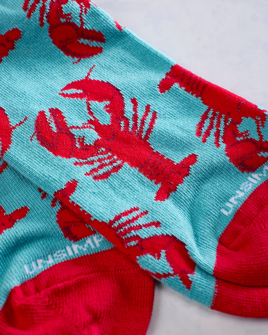 Red Multi - Men's Lobster Socks - Unsimply Stitched
