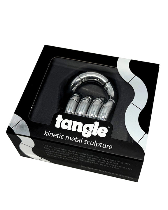 Silver - Tangle® Kinetic Metal Sculpture - Tangle, Inc. - Printfresh