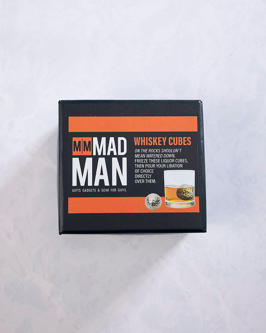 Silver - Whiskey Cubes | 6-Piece Stainless Ice Chilling Cubes - Mad Man