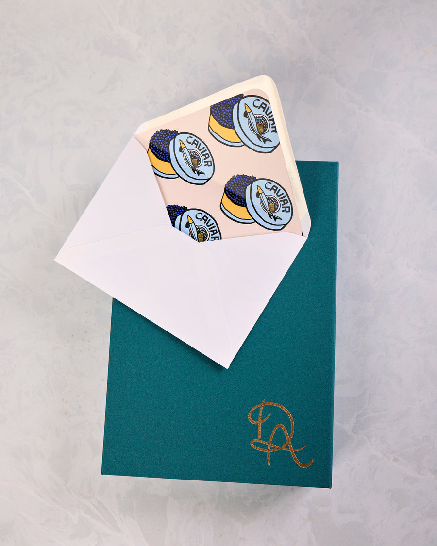 White - Caviar Dreams Notecard Set - Dear Annabelle - Printfresh