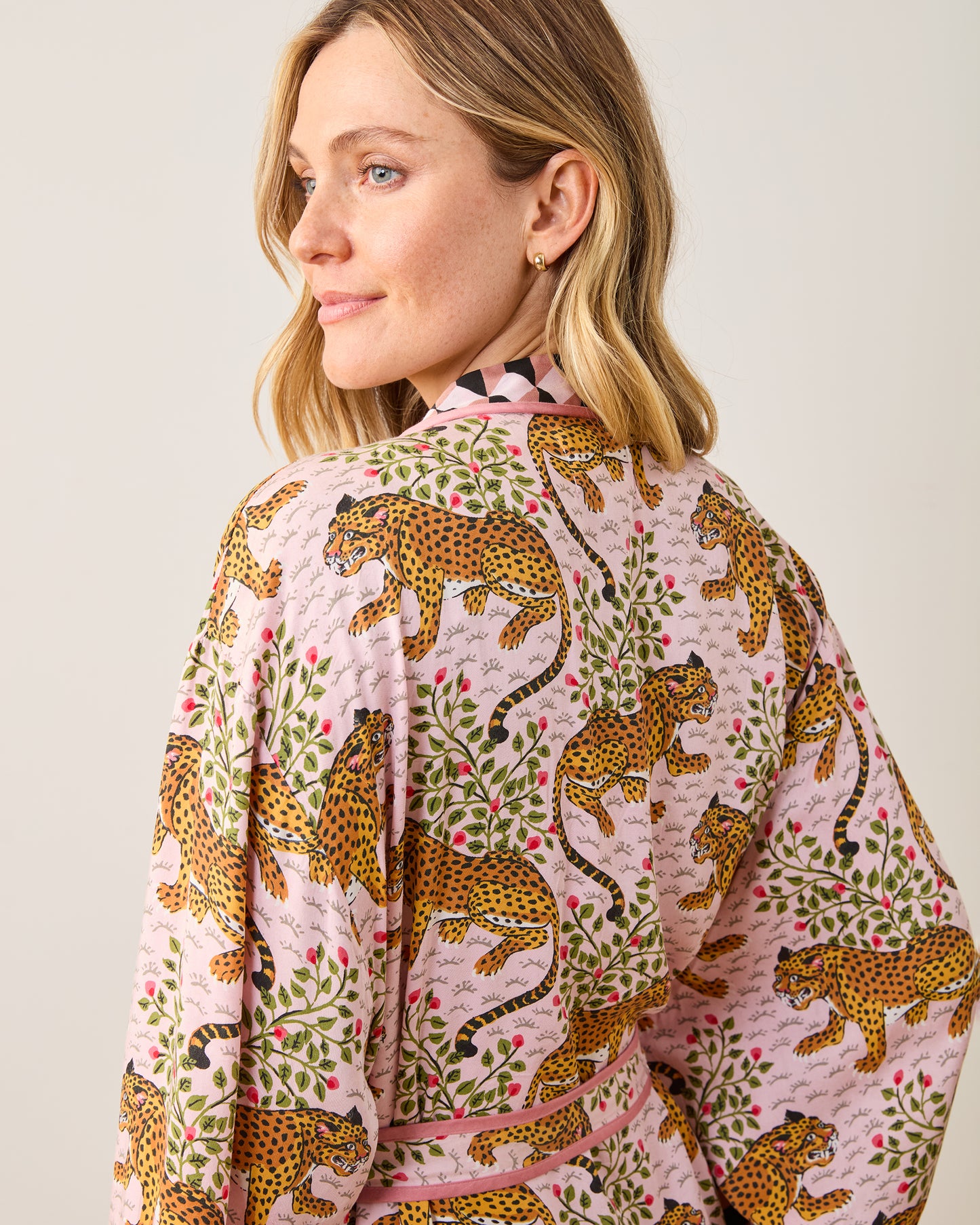 Bagheera - Eco Satin Robe - Blush - Printfresh