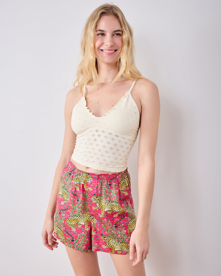 Bagheera - Eco Satin Boyfriend Boxer - Hot Pink - Printfresh