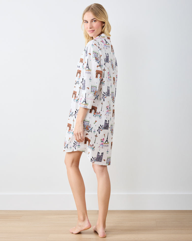 Paris Getaway - Sleep Shirt - Cloud - Printfresh