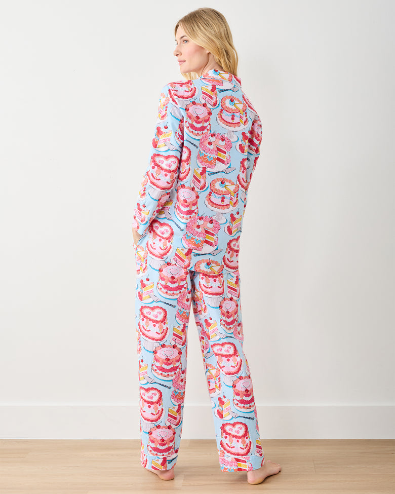 Vintage Cakes - Long PJ Set - Blue Buttercream - Printfresh