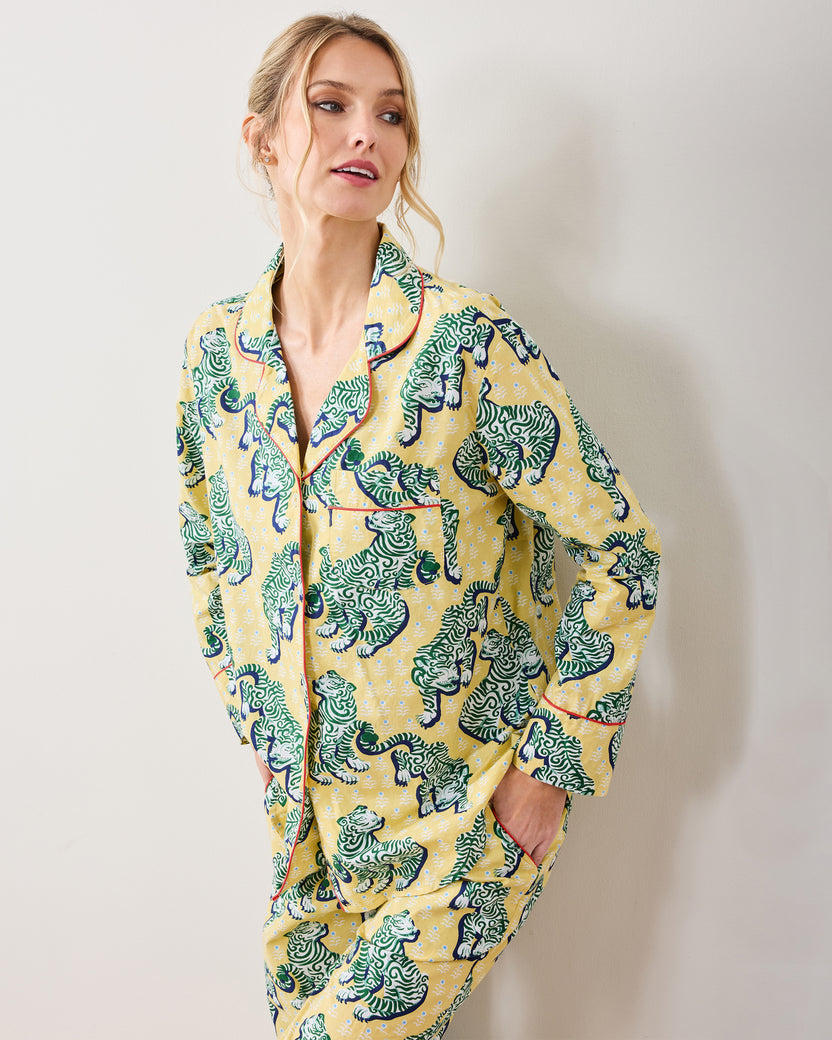 Tiger Queen - Long PJ Set - Citrine - Printfresh