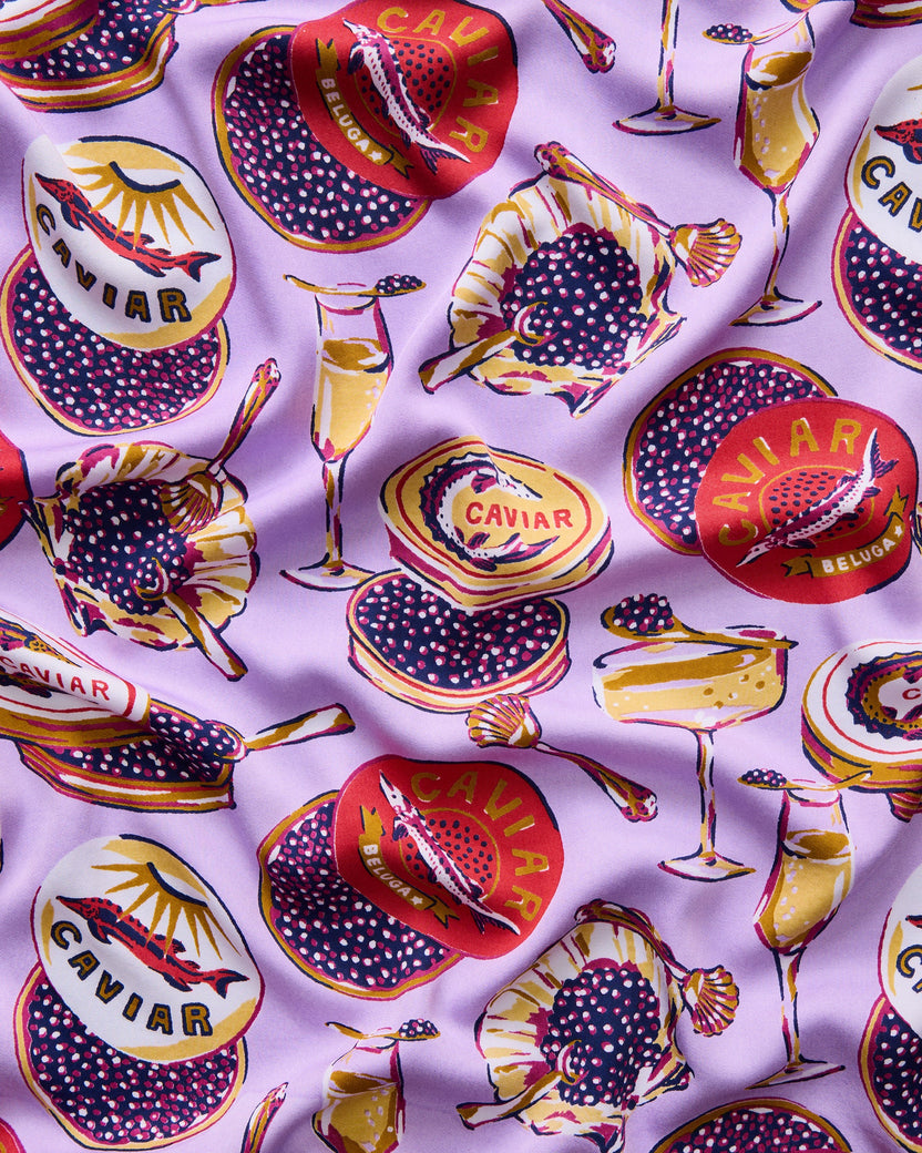 Champagne & Caviar - Eco Satin Rittenhouse Set - Lavender Spritz - Printfresh